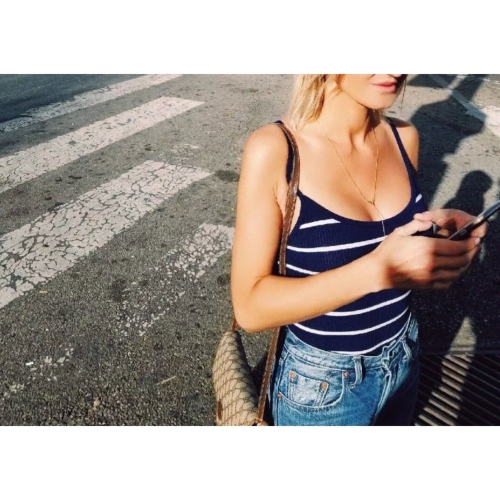 Spaghetti Strap Thong Bodysuit Tank Top